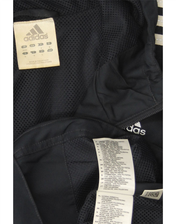 Adidas Mens Clima Proof Rain Jacket UK 38/40 Médio Azul Marinho Poliéster