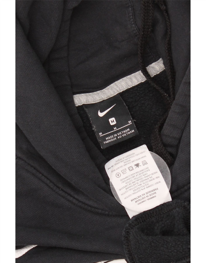 Nike masculino gráfico moletom com capuz médio algodão preto
