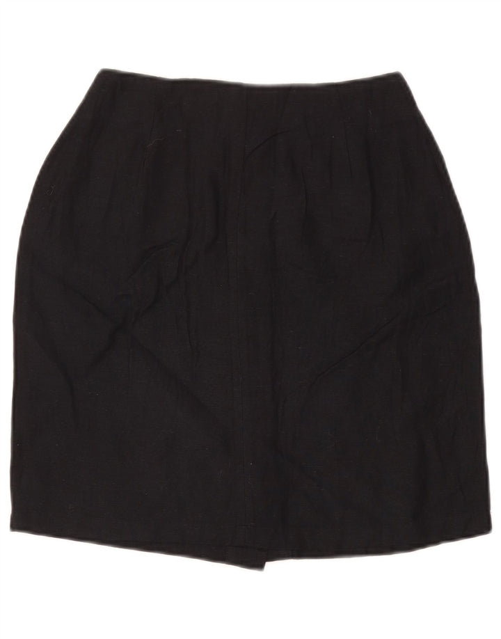 Saia lápis feminina vintage IT 42 médio W28 azul marinho