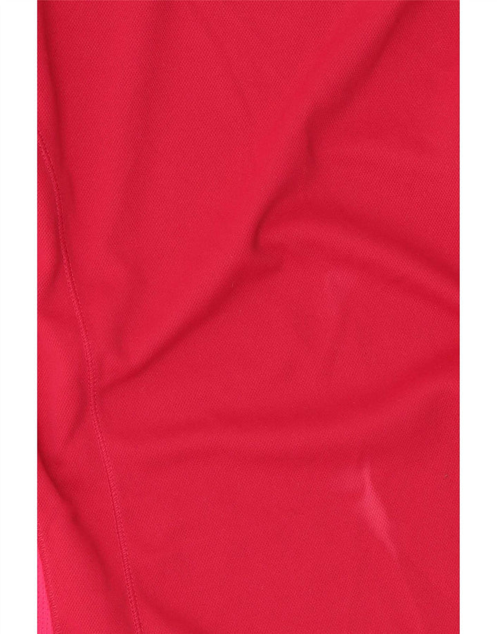 Top feminino Berghaus manga comprida UK 12 poliéster vermelho médio