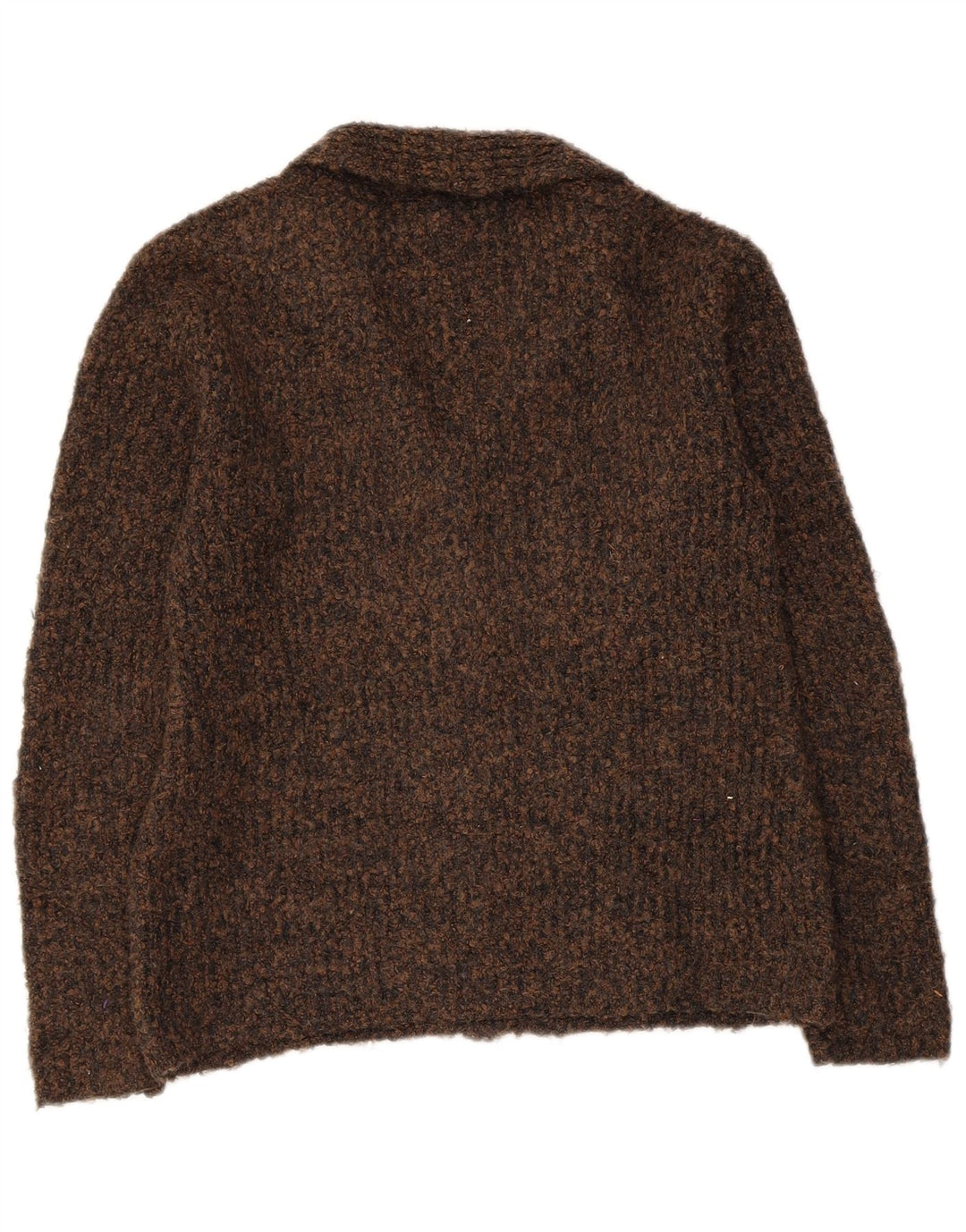 Suéter cardigã feminino MARKS & SPENCER Reino Unido 10 pequeno marrom manchado