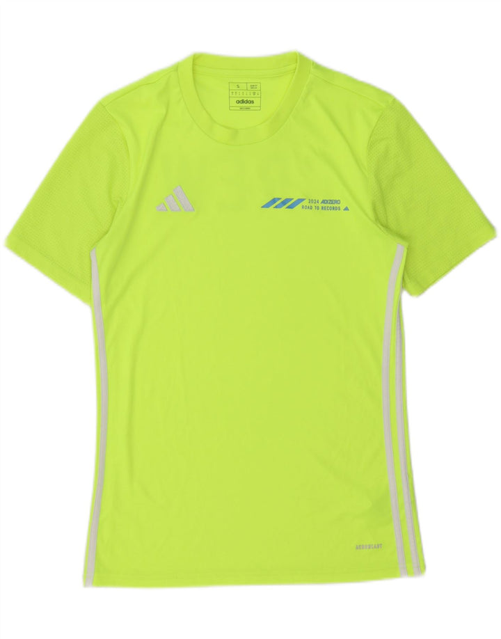 Camiseta Adidas Masculina Slim Fit Graphic Top Pequeno Poliéster Verde