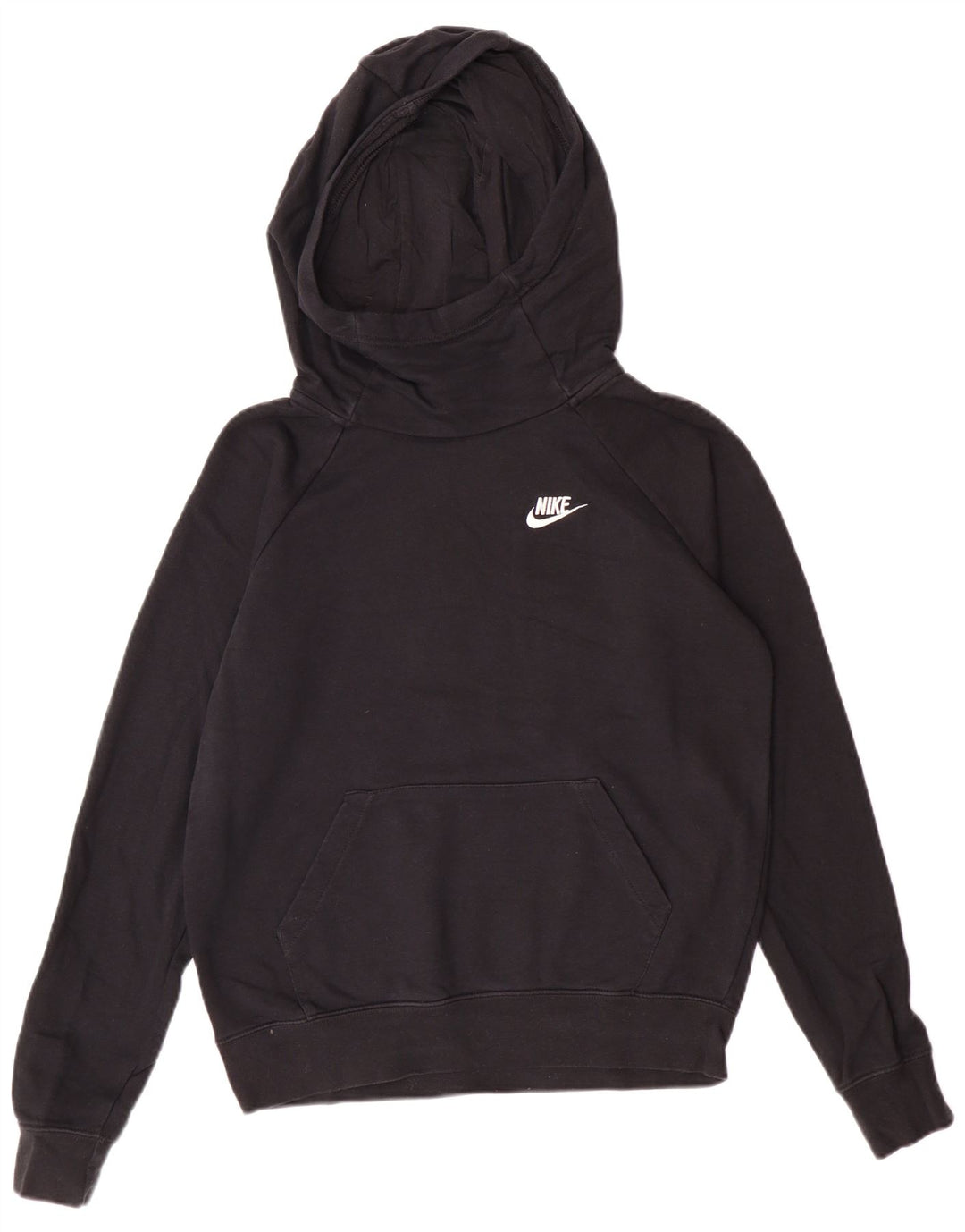 Jumper com capuz Nike feminino oversized UK 10 pequeno algodão preto