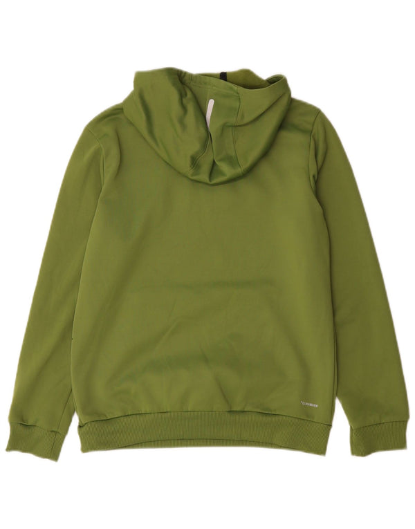 Adidas Meninos Climawarm Graphic Hoodie Jumper 11-12 Anos Cáqui Poliéster