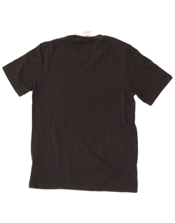 Adidas Mens Graphic T-Shirt Top Pequeno Algodão Preto