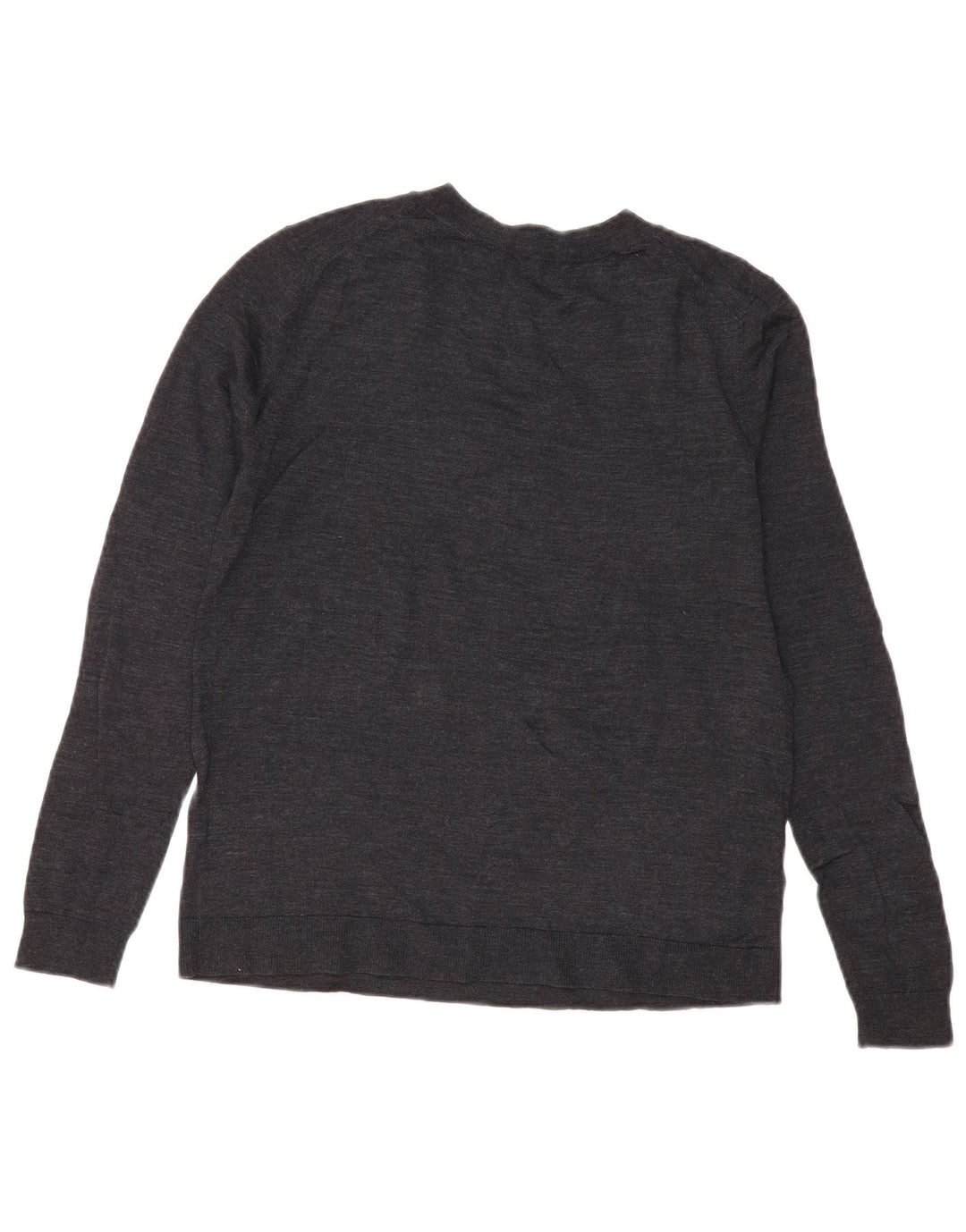 Suéter feminino Zara com decote em V Reino Unido 10 pequeno lã azul marinho