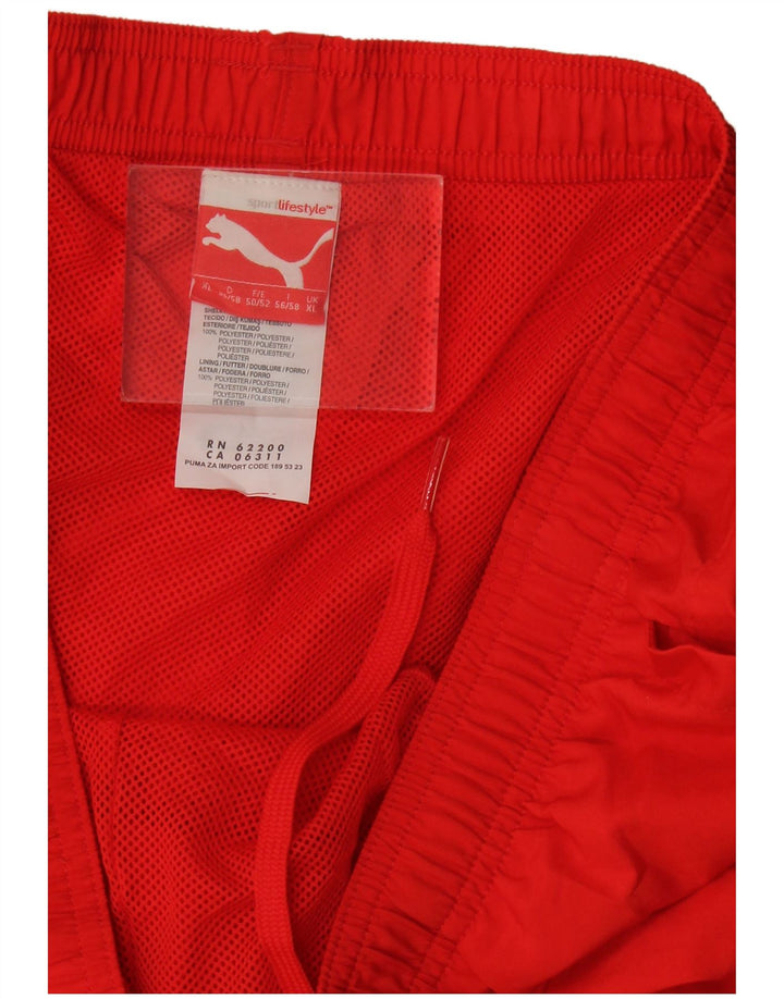 Shorts esportivos gráficos masculinos Puma XL vermelho poliéster