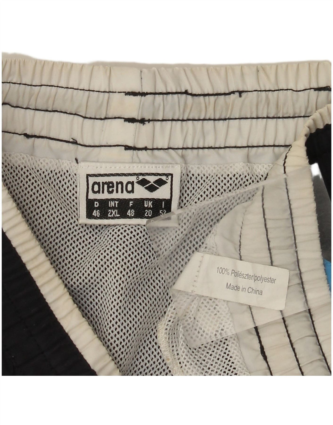 Shorts esportivos femininos Arena UK 20 2XL azul marinho poliéster