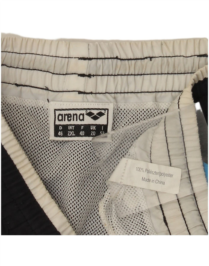 Shorts esportivos femininos Arena UK 20 2XL azul marinho poliéster