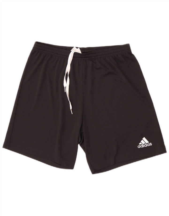Shorts esportivos masculinos Adidas grande poliéster preto