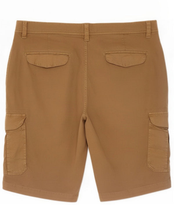 Sirmoney Mens Cargo Shorts IT 56 XL W36 Algodão Marrom