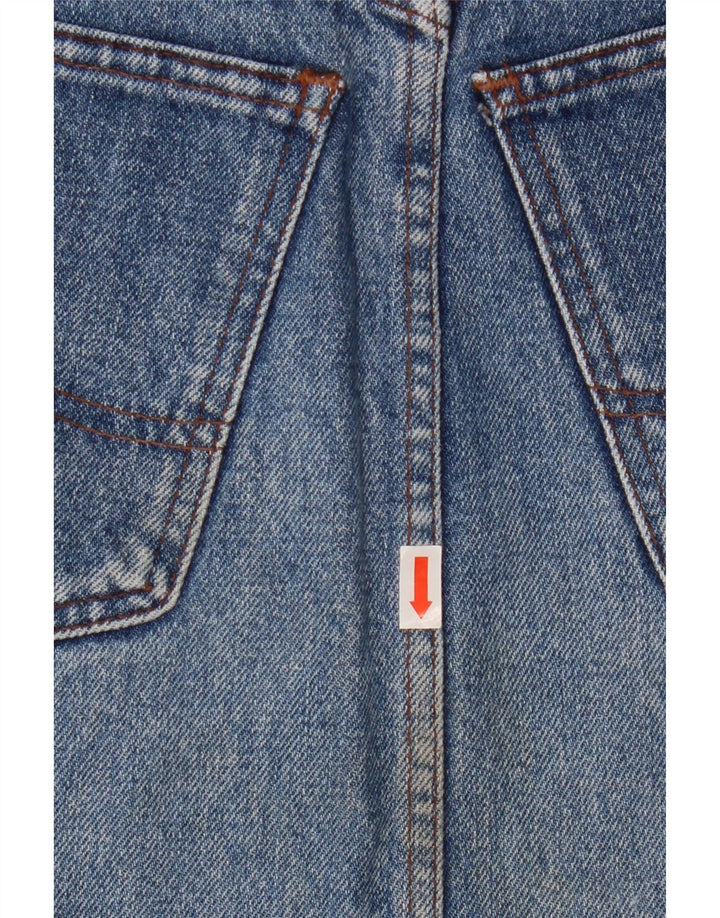 Saia jeans feminina Carrera IT 42 médio W25 algodão azul