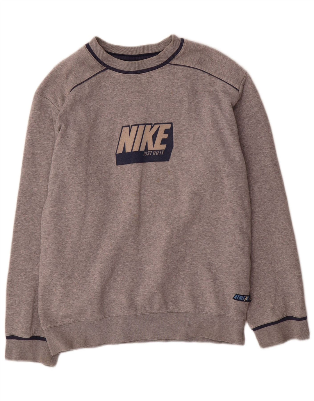 Suéter gráfico Nike Boys Graphic 12-13 anos grande cinza manchado
