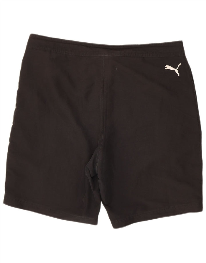Shorts de natação masculinos Puma Graphic grandes pretos