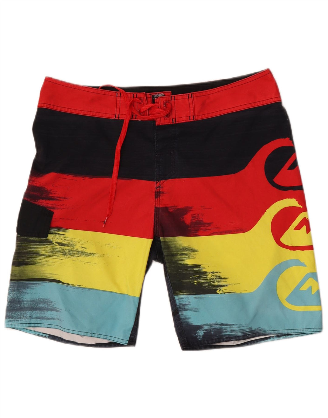 Shorts de natação masculino Quiksilver Graphic médio listrado multicolorido