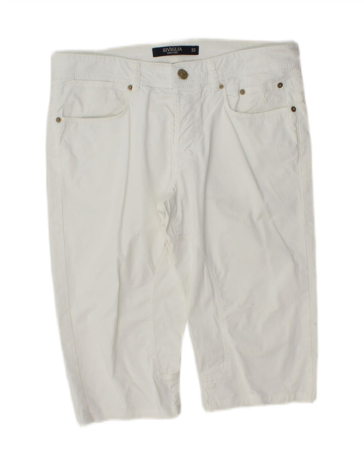 Bermuda masculina SIVIGLIA W33 médio algodão branco