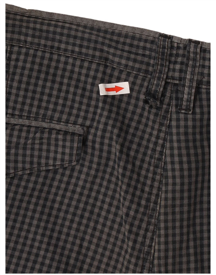 Shorts Chino Masculino Vans W36 Grande Algodão Gingham Cinza