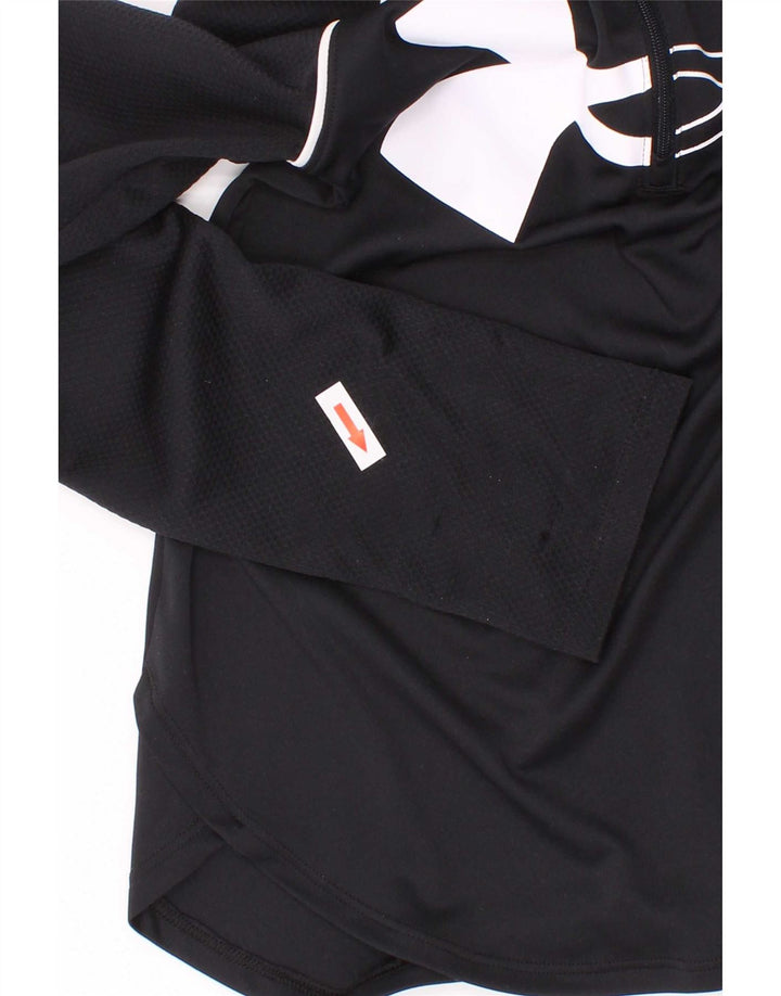 Under Armour Girls Fitted Graphic Top manga comprida 9-10 anos médio preto