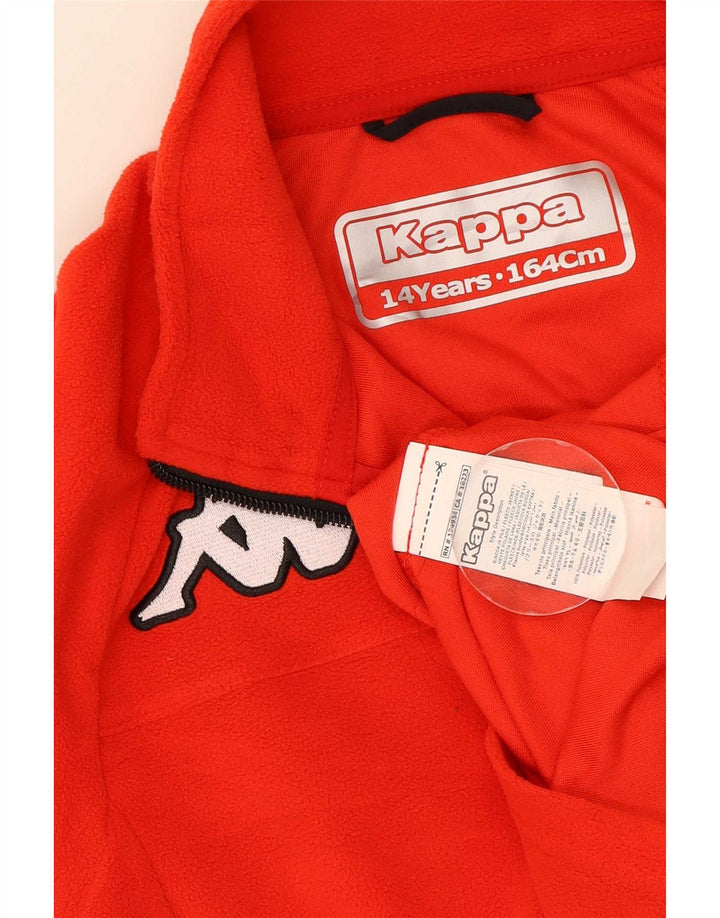 Suéter Kappa Boys Zip Neck Fleece 13-14 Anos Vermelho Poliéster