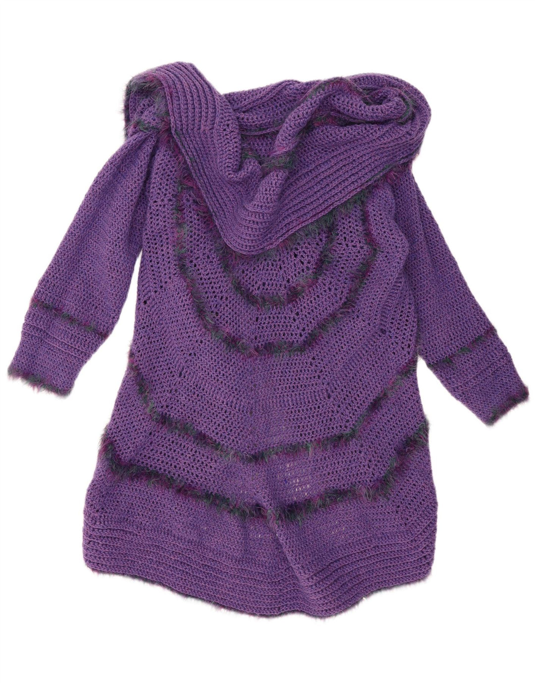 Suéter feminino vintage com palangre aberto, tamanho único, roxo