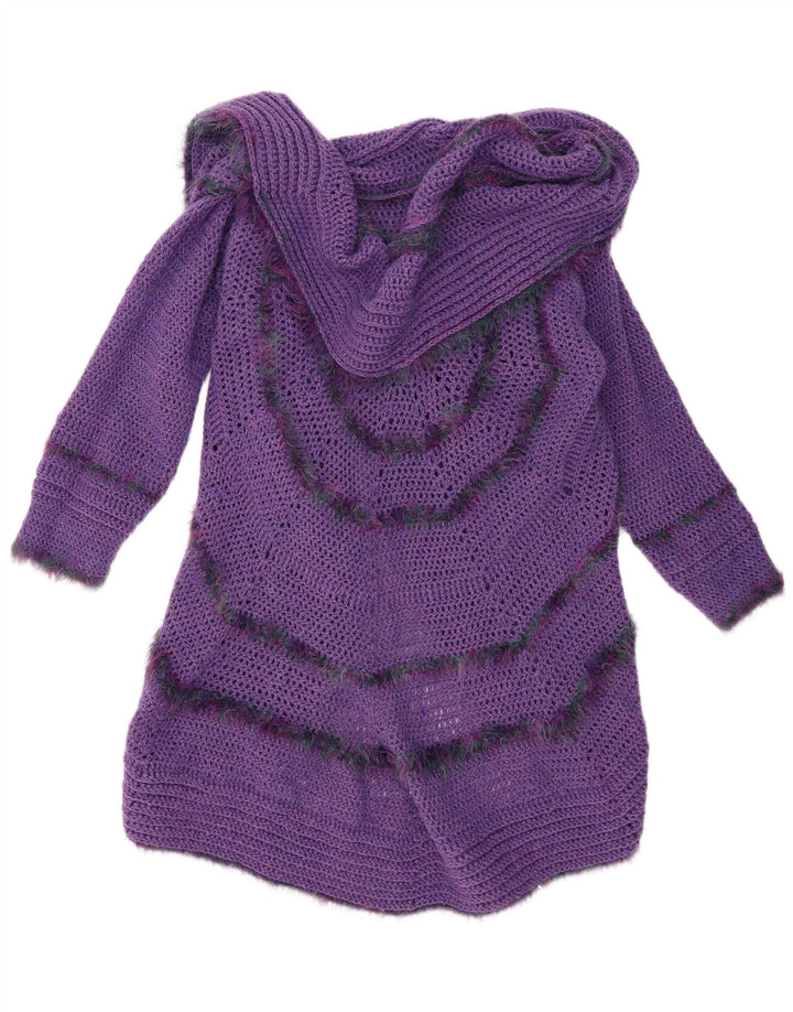 Suéter feminino vintage com palangre aberto, tamanho único, roxo