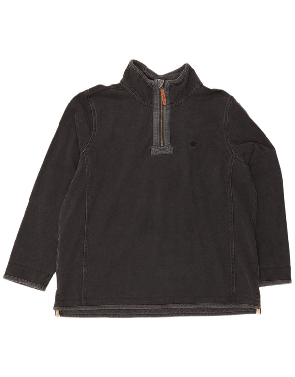 Moletom masculino Fat Face com zíper e pescoço 2XL algodão cinza