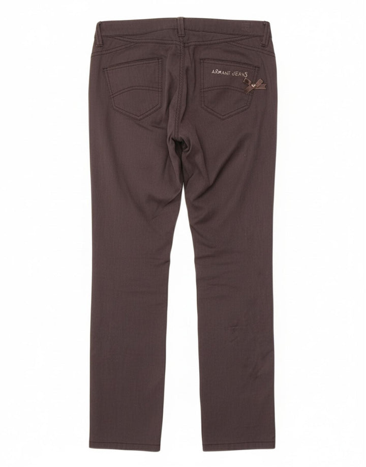 Calça feminina reta casual ARMANI W27 L30 algodão cinza