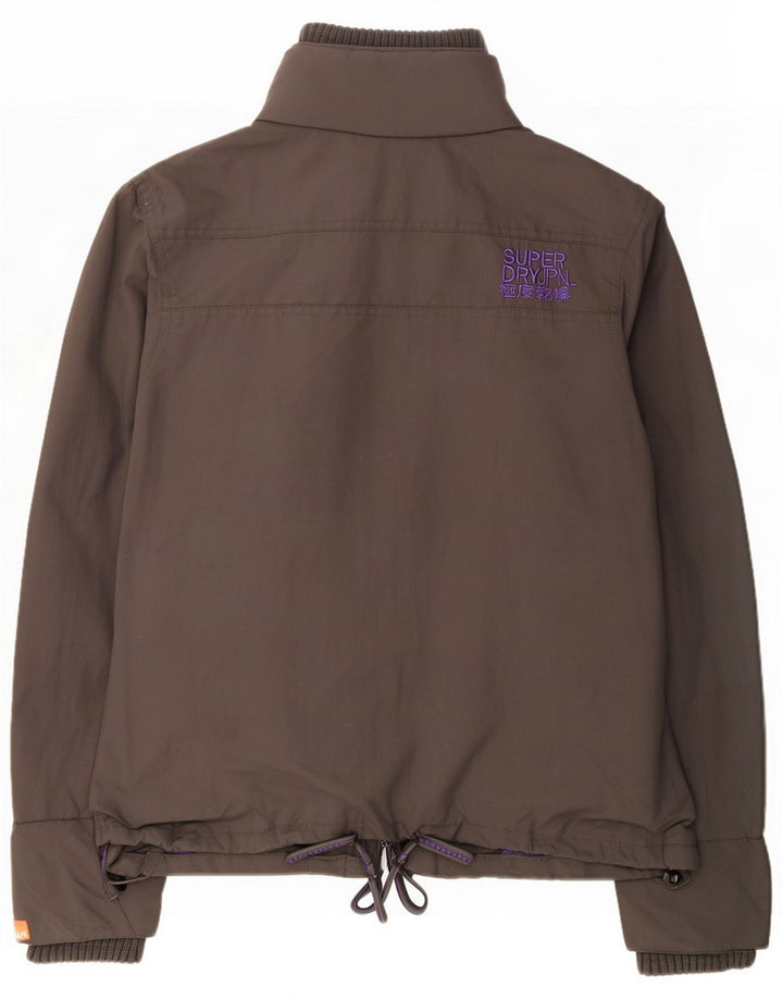 Jaqueta corta-vento feminina Superdry Reino Unido 12 poliéster cinza médio