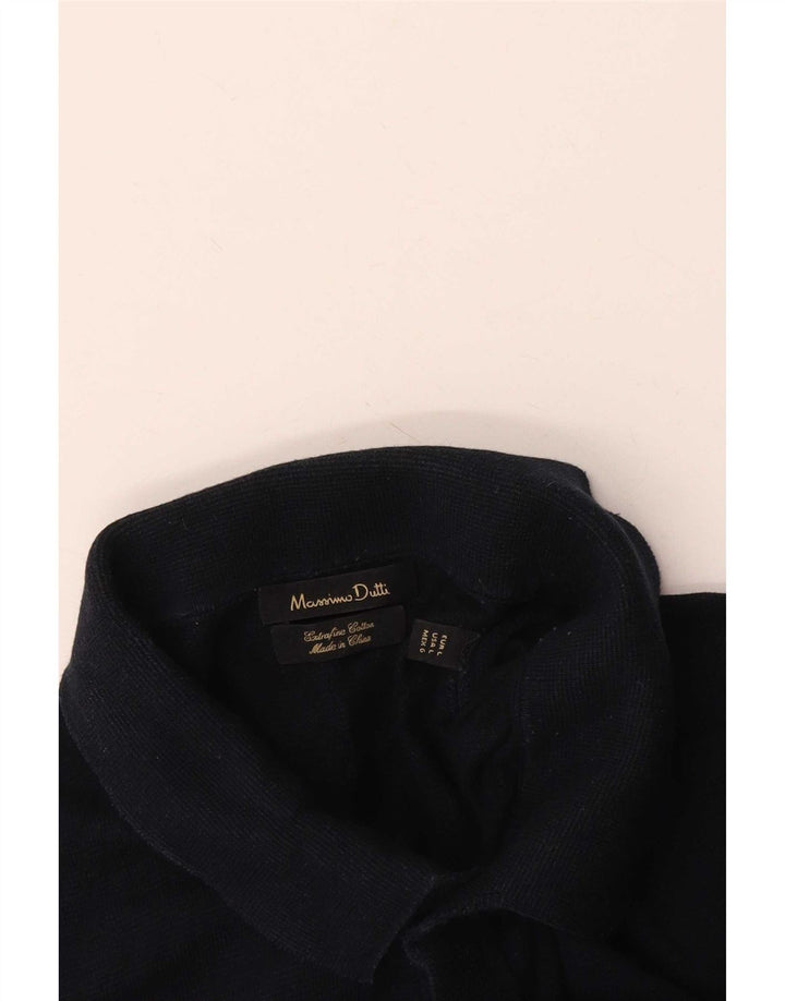Camisa polo masculina Massimo Dutti grande azul marinho