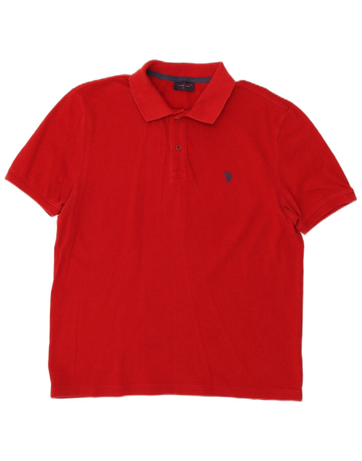 US Polo Assn. Camisa Polo Masculina Média Vermelha