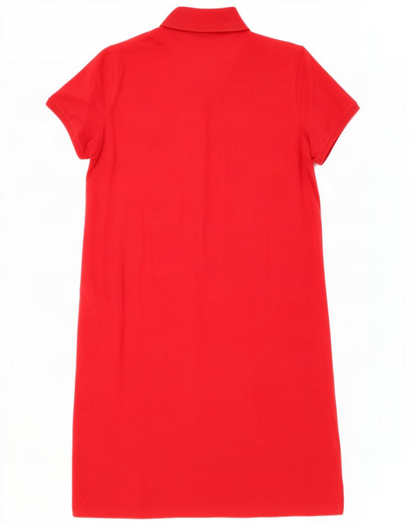 US Polo Assn. Vestido polo feminino UK 14 grande algodão vermelho