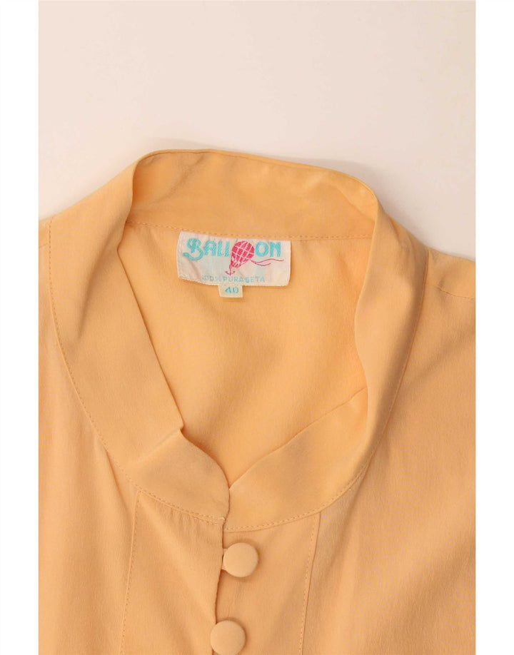 Blusa feminina balão sem mangas oversized IT 40 pequena seda bege