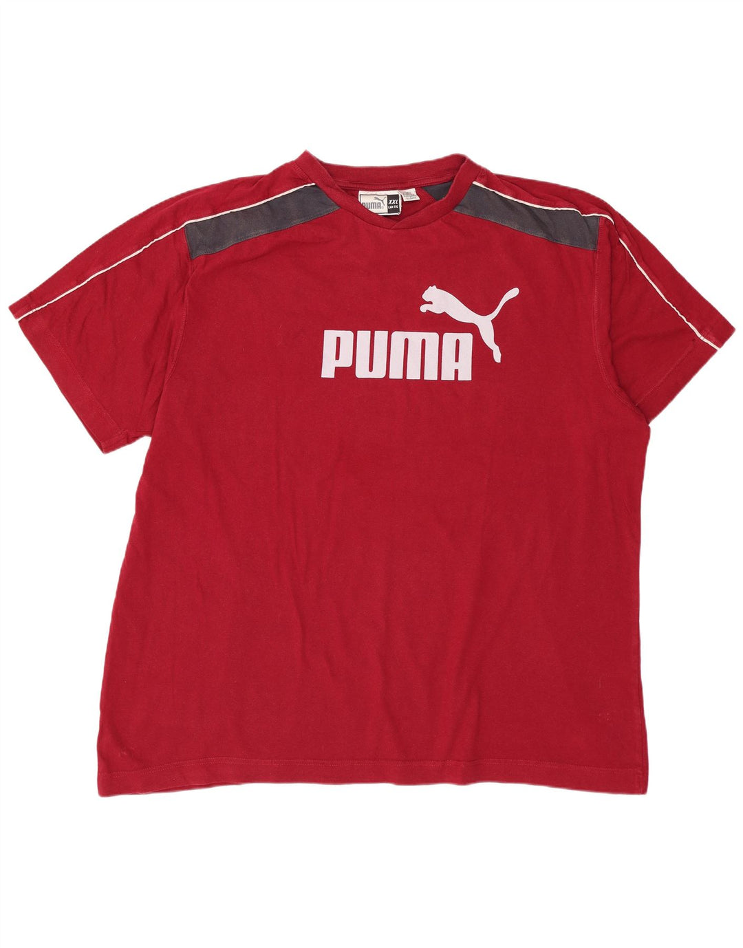 Camiseta gráfica masculina PUMA Top 2XL vermelho colorblock