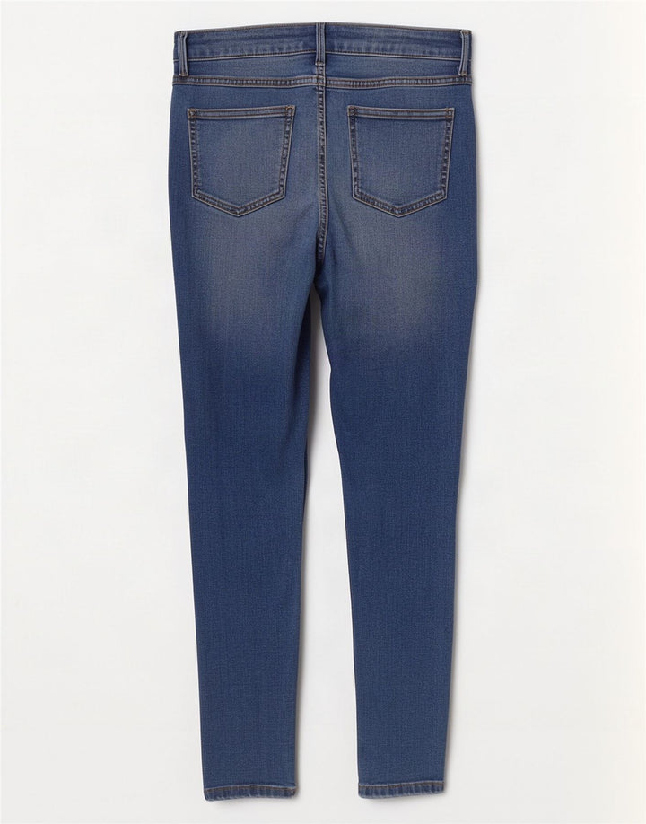 Calça jeans feminina Marks & Spencer UK 12 médio W30 L30 azul algodão