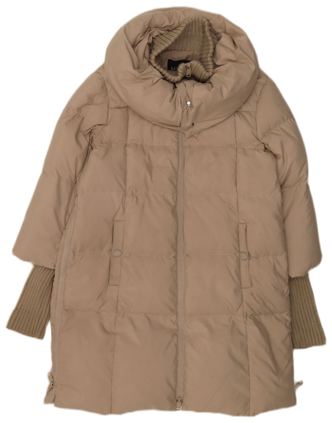 Jaqueta acolchoada feminina Max & Co. UK 10 poliéster bege pequeno