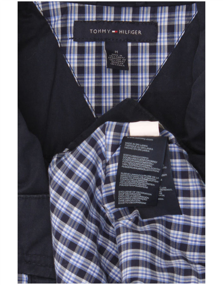 Jaqueta bomber masculina Tommy Hilfiger Reino Unido 38 algodão azul marinho médio