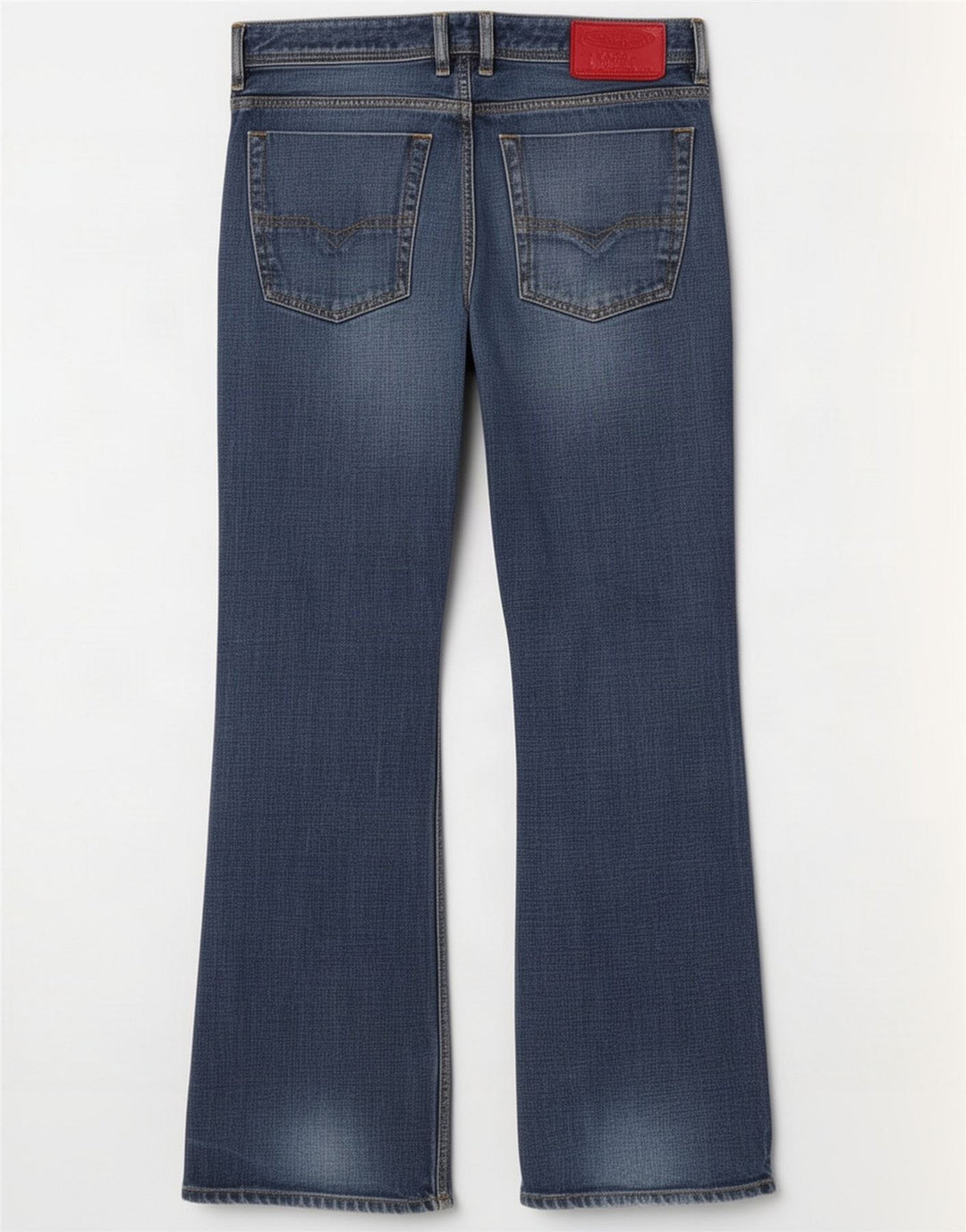 Diesel Mens Bootcut Jeans W32 L31 Algodão Azul