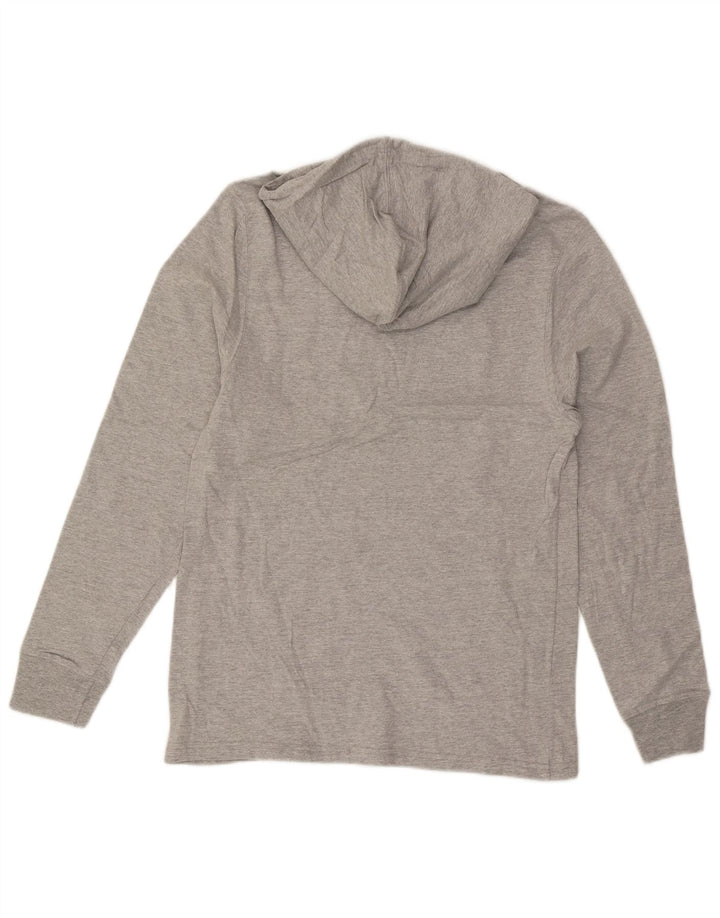 Jumper masculino com capuz gráfico Champion algodão manchado cinza médio