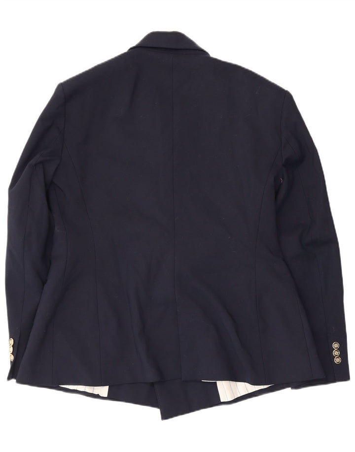 Jaqueta blazer feminina Zara com peito duplo Reino Unido 18 XL azul marinho
