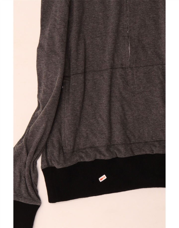 Suéter masculino FRANCO ZICHE com zíper e gola grande bloco colorido cinza