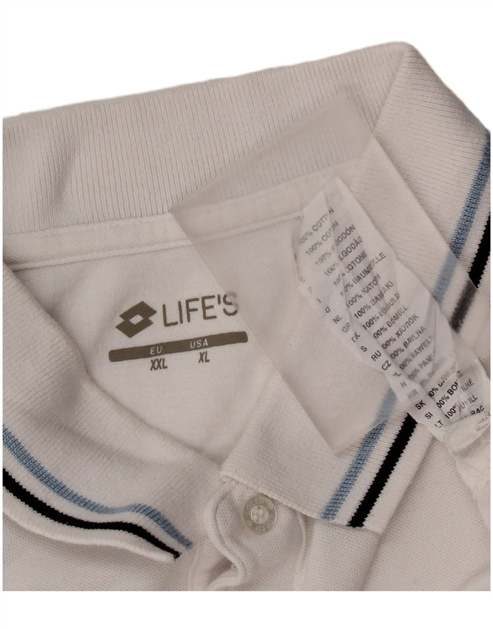 Camisa polo masculina Lotto XL algodão branco