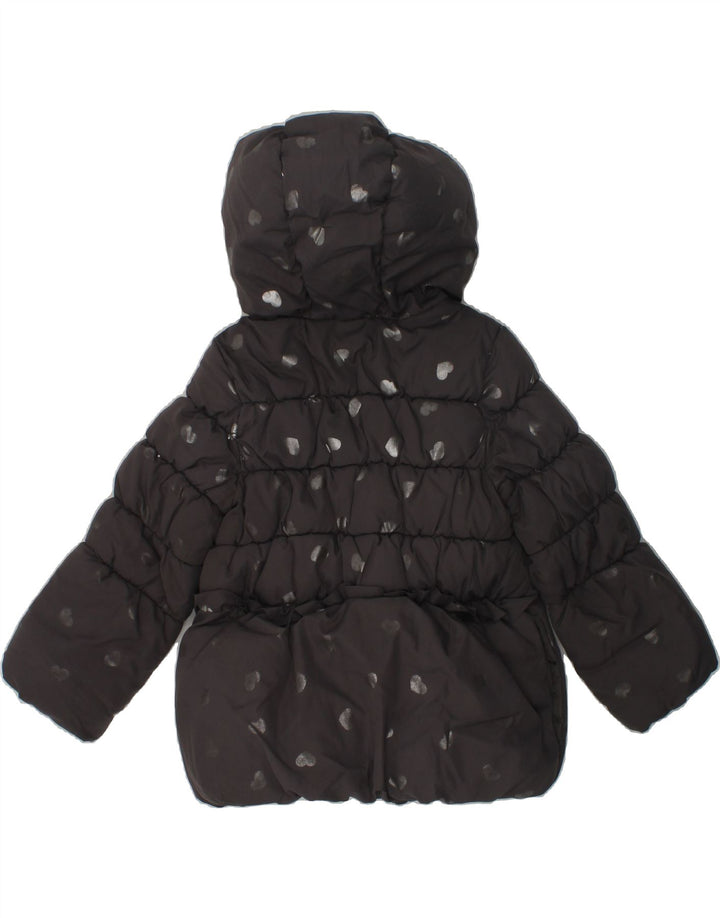 BENETTON Baby Girls Hooded Padded Coat 18-24 Months Black Polyester | Vintage Benetton | Thrift | Second-Hand Benetton | Used Clothing | Messina Hembry 
