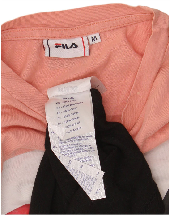 Camiseta feminina Fila Crop Graphic UK 14 Medium Multicolor Colorblock