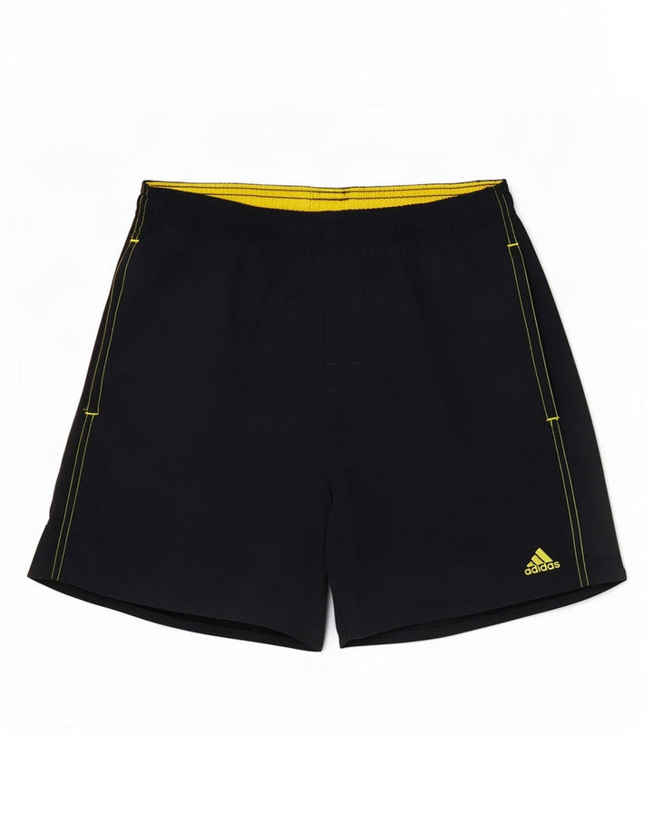 Shorts de natação masculino Adidas pequeno azul marinho nylon