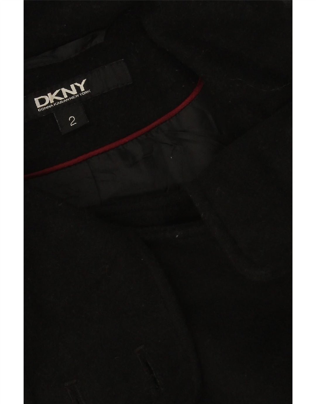 Sobretudo feminino Dkny superdimensionado US 2 XS lã preta
