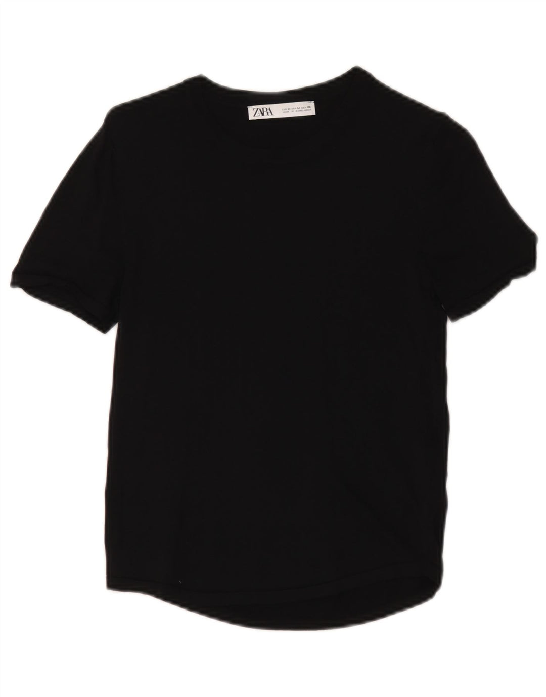 Camiseta feminina Zara UK 12 viscose preta média