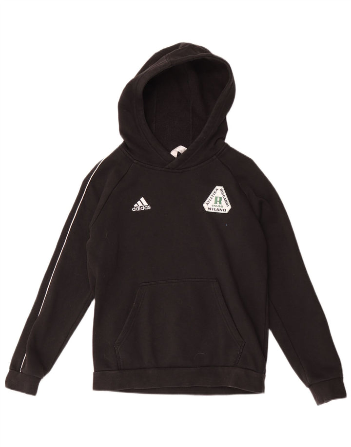 Camisola com capuz gráfico Adidas Boys 11-12 anos preto poliéster