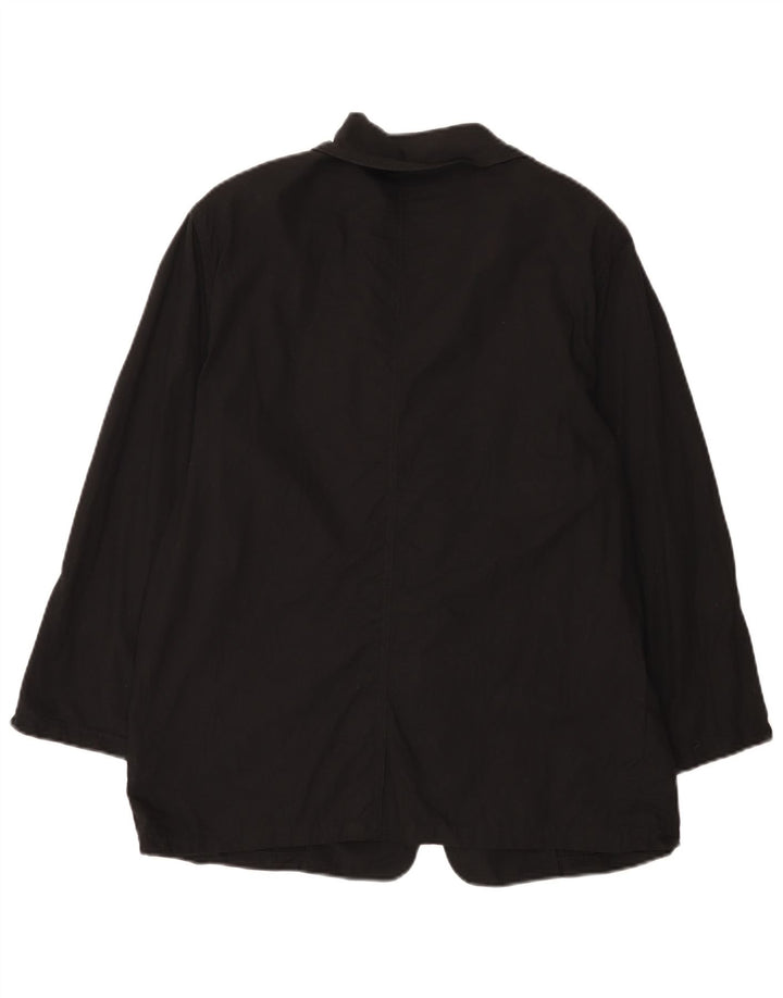 Jaqueta blazer feminina Daniel Hechter com 1 botão IT 48 XL algodão preto
