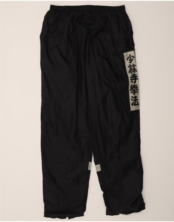 Calça de treino masculina vintage XL preto Colourblock Nylon