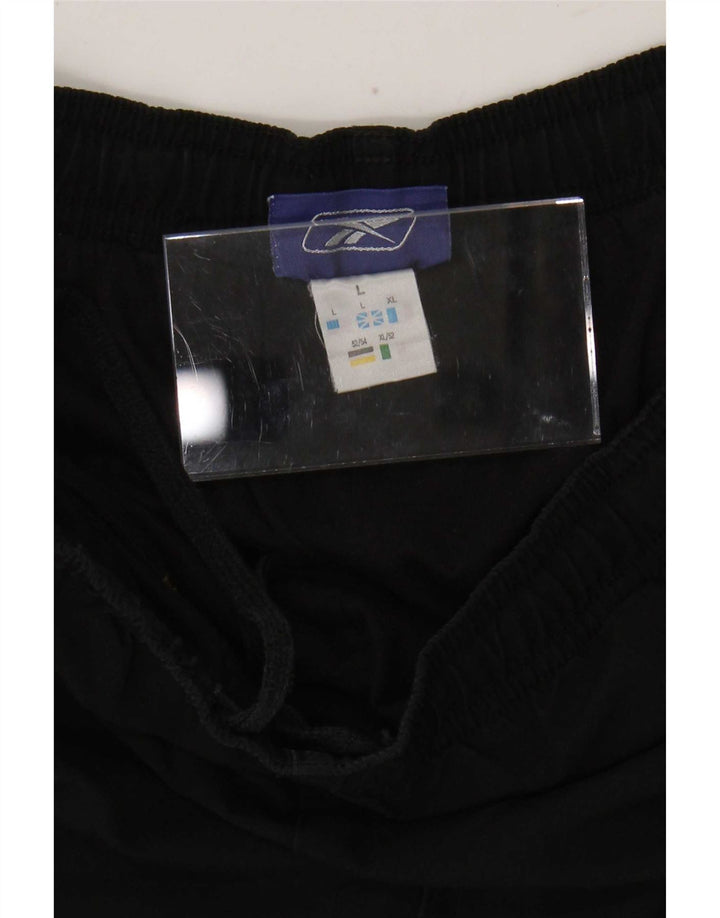 Reebok Mens Treino Calças Joggers Grande Poliéster Preto